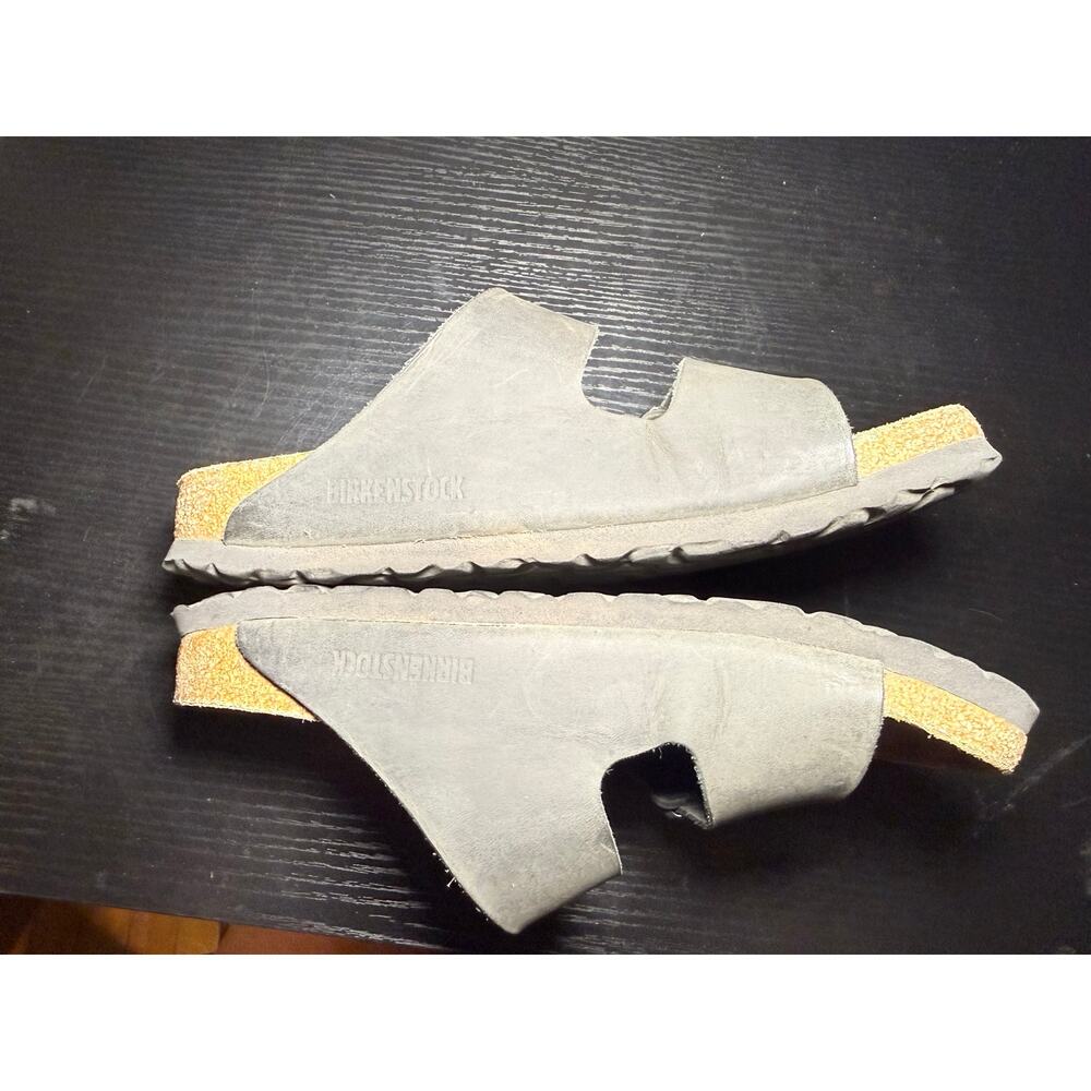 Birkenstock Arizona Black Sandals Womens Size 37 US 6 Birko Flor Comfort Slides - Picture 8 of 9